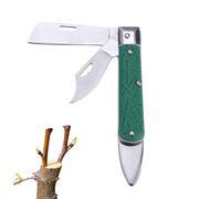 FaJoek Couteau de Greffage, Couteau de Greffage Pliant, Couteau Pliable Greffe D'élagage, Horticultural Knife, Couteau Greffe Lame Double, Couteau de Jardinage de Greffage