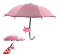 FaJoek Parapluie de Téléphone Portable Téléphone Parasol Ombrelle, Mini Parapluie pour Téléphone, Support à Ventouse pour Parapluie de Téléphone Portable, Support Telephone Voiture (Rose)
