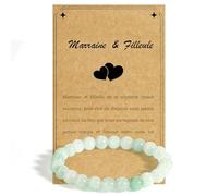 FAJUXIS Cadeau Marraine Bracelet Femme Cadeau Parrain Marraine Bapteme Cadeaux Personnalisé Original Anniversaire Noel Idee Cadeaux Retraite Noël Saint Valentin Fete Des Meres De Filleule Filleul