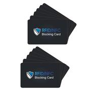 Fakcrkun Lot de 12 cartes de crédit avec blocage RFID, protection fine avec brouillage de signal avancé pour portefeuilles, bloqueur efficace de cartes bancaires pour homme et femme