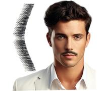 Fake Beard, réaliste invisible à haute température en soie Fausses de moustaches pour le film de costume de costume, perruques