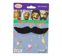 Fake Black Mustache Festive Performance Cosplay Artificial Beard Self adhésif adapté à plusieurs occasions de peluche