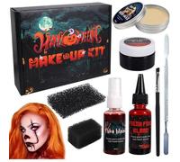 Fake Blood Makeup Set 8 Sets Halloween Special Effects Makeup Kit for Kids Adults for Halloween Party Fac MAQUILLAGE DE DEGUISEMENT