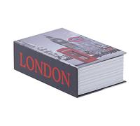 Fake Book Box, Textured Paper Stainless Steel Imitation Book Shaped Safe Secret Box Home Safe Case for Home Office Dormitory School