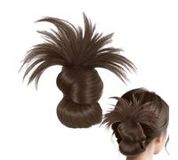 Fake Bun, Claw Clip Hair Bun, Comfortable Messy Style Updo, Stylish Hairstyle Look, Faux Hairpiece Extension for Girls, Teens, Women, Travel, Parties, Daily Wear