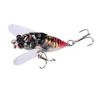 Fake Cicada Lure - appât attirant sonore réaliste, tacle de pêche supérieur réaliste | LAT Insecte Flottant avec Crochets, équipement de Bruit Attrayant pour l'eau Douce, l'eau salée, la coulée de la