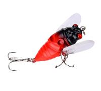 Fake Cicada Lure - appât attirant sonore réaliste, tacle de pêche supérieur réaliste | LAT Insecte Flottant avec Crochets, équipement de Bruit Attrayant pour l'eau Douce, l'eau salée, la coulée de la