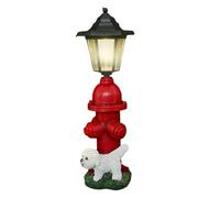 Fake Fire Hydrant - Solar Powered Resin Sculpture, Ornamental Glowing Light Feature, Sturdy Weatherproof Build, décoratif Outdoor Accent | Lawn, Garden, Patio Display, Party Decoration, Training Yard