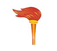 Fake Flame - Coated Paper, Inflating Fake Flame,Lightweight Material | Portable Torch for Competitions Stage Performance Props, Inflatable Fun Torch, Inflates Prop for Sports Games