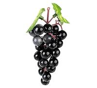 Fake Grapes Bundles Bunches- Purple Black Green Grapes Cluster For Wedding Tables | Grape Table Decoration With 18 Pieces Grape - Natural Multiple Colors Artificial GrapesCluster For Weddings