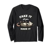 Fake It Till You Make It Funny Ironic Gen Z Meme Rat Citation Manche Longue