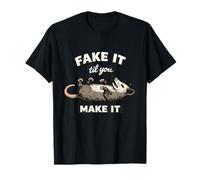 Fake It Till You Make It Funny Ironic Gen Z Meme Rat Citation T-Shirt