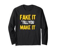 Fake It Till You Make It Passion Chemise d'entrepreneur Manche Longue