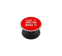Fake It Until You Make It Rouge PopSockets PopGrip Adhésif