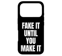 Fake It Until You Make It Sign Im Pretending to Work Boss Coque pour iPhone 17 Pro