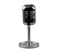 Fake Microphone Retro Microphone - Props with Stand Vintage Toy Prop Model