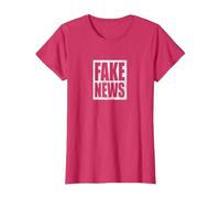 Fake News Reporter Correspondant Journaliste T-Shirt, Femme, Rouge Chiné, 3XL