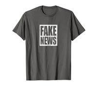 Fake News Reporter Correspondant Journaliste T-Shirt, Homme, Asphalte, 5XL