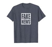 Fake News Reporter Correspondant Journaliste T-Shirt, Homme, Bleu Chiné, 5XL