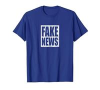Fake News Reporter Correspondant Journaliste T-Shirt, Homme, Bleu Royal, S