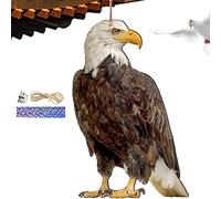 Fake Owl Decoy Bird Scarecrow Sculpture | Rotating Head Owl | Decorative