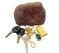 Fake Rock for Key - Grand Étanche Masquer Un Porte-Clés Rock | Boîte Sûre De Rangement Caché Extérieur Pour Clés De Rechange, Petits Objets De Valeur, Géocaching, Sentiers De Jardin, Porche, Arrière-C