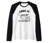 Fake Til Make It Possum Manche Raglan