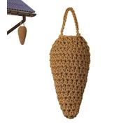 Fake Wasp Nest, Realistic Crochet Design, Outdoor Shelter, Handcrafted Sturdy Ornament, Natural, Eco Friendly Yard Accessory, for Patio Trees Eaves Yard Farm 31x20x1.5cm