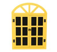 Fake Window Chalkboard Signe Black Board Signe Innovative Exquise Design Multifonctional Density Board For Home Cafe Bar (Jaune)