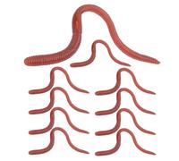Fake Worm Props, Flexible Stretchy Earthworms, Realistic Fixture with Portable Build, Prank Accessory with Compact Utility, 7.09inches Scary Worm Toys, Entertainment Organizer for April Fools Day