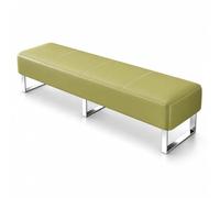 Fakednss Banc De Zone D'attente Rembourré, Banquette De Réception en Simili Cuir sans Dossier, pour Salon De Coiffure, Spa, Bureau, Clinique(Grass-Green,180 x 40 x 40 cm)