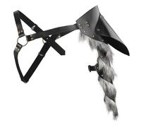FakeFace Armure d'Épaule Médiévale en Faux Cuir et Fausse Fourrure Armure Médiévale à Épaule Unique Harnais de Chevalier Cosplay Guerrier Viking Chevalier LARP Costume Gothique Halloween