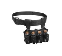 FakeFace Ceintures d'alchimie Médiévale en Faux Cuir avec Qutre Bouteilles de Potion d'alchimie Ceinture de Sorcier Gaufrée Accessoire de Costume Médiéval Viking pour Cosplay Halloween