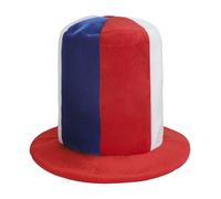 FakeFace Drapeau Chapeau en Voleurs Chapeau Haut de Forme avec Motif Drapeau Tricolore Chapeau de Fan Football Accessoires Parfait pour Supporter France Allemagne Royaume-uni
