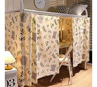 FakeFace Rideau Occultant pour Lit Superposé Rideau Occultant pour Lit Mezzanine ou Lit Cabane Rideau de Lit Anti-Poussière pour Dortoir des Etudiants et Elèves Rideaux de Cabane en Motif très Mignon