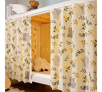 FakeFace Rideau Occultant pour Lit Superposé Rideau Occultant pour Lit Mezzanine ou Lit Cabane Rideau de Lit Anti-Poussière pour Dortoir des Etudiants et Elèves Rideaux de Cabane en Motif très Mignon