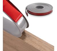 FAKILO Bande de Chant Flexible en U pour Meubles 9mm x 5m, Bande de Bordure de Placage Auto Adhésive en TPE Garniture de Bord de Meubles de Bricolage pour Restauration d'étagères de Chaises, Gris