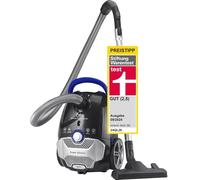 Fakir Blue Vac Power TS 721 - Aspirateur avec sac, puissant et compact, filtre HEPA 14 adapté aux personnes allergiques, rayon d'action de 12 m, bleu, 800 W, 69 dB(A) extra silencieux, compartiment