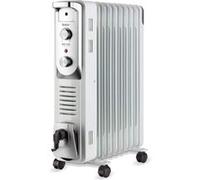 Fakir RF-09 Turbo Plus Radiateur à Huile avec 9 côtés, Chauffage électrique avec 4 Niveaux de Chauffage, Thermostat, 4 roulettes pivotantes - 2400 W