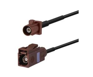 Fakra Adaptateur d'antenne de voiture type F mâle vers femelle Marron 1 m