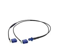 Fakra C mâle à double fake Fakra C femelle angle droit y type splitter câble avec diode Rg174 Voiture de pigtail GPS Câble d'extension d'antenne(Fakra C M to 2 C F90,2M)