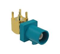 FAKRA C plug 90° PCB - Prise modulaire - FAKRA C - signal bleu, RAL 5005