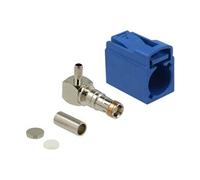 FAKRA K jack 90° for crimping - Prise modulaire - FAKRA K - signal bleu, RAL 5005