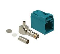 FAKRA Z jack 90° for crimping - Prise modulaire - FAKRA Z - RAL 5021, bleu d'aniline