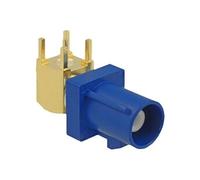 FAKRA Z plug 90° PCB - Prise modulaire - FAKRA Z - RAL 5021, bleu d'aniline