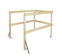 FAKRO - Garde-Corps Balustrade LXB-U - 86x140cm - en Bois de Pin - Accessoire pour l’Escalier Escamotable - Barrière - Renforcé avec des Barreaux Métalliques