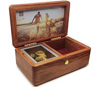 falado 18 Note Wind up Solid Wood Jewelry Music Box with Photo Frame, The Best Gift for Christmas/Birthday/Valentine's Day/Mother's Day，Tune of You are My Sunshine. (Rosewood)