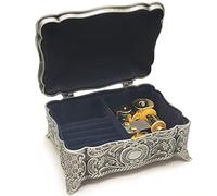 falado Antique Emboss Alloy Metal Jewelry Music Box Wind Up and Golden Movement Music Box for Christmas/Birthday/Valentine's Day/Mother's Day (You are My Sunshine.)