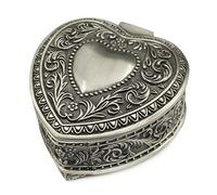 falado Emboss Alloy Metal Music Box Wind Up and Golden Movement Music Box for Christmas/Birthday/Valentine's Day (Heart Shaped, Song:Romeo and Juliet)