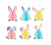 Falafoty Tables Nid d'abeille Lapin de Pâques Décorations de Centre de Table 6 Pièces Lapin Figure Thème de Pâques Centres de Table en Nid d'abeille Décorations de Table, Bravo au Décor de Table